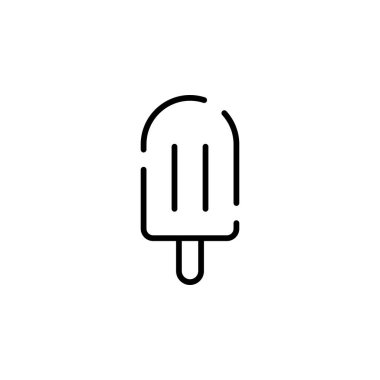 Ice Cream, Dessert, Sweet Dotted Line Icon Vector Illustration Logo Template. Suitable For Many Purposes.