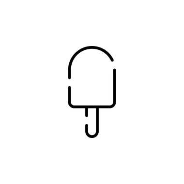 Ice Cream, Dessert, Sweet Dotted Line Icon Vector Illustration Logo Template. Suitable For Many Purposes.
