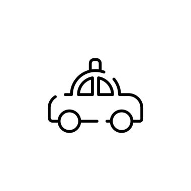 Cab, Taxi, Travel, Transportation Dotted Line Icon Vector Illustration Logo Template. Suitable For Many Purposes.