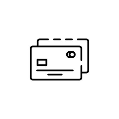 Credit Card, Payment Dotted Line Icon Vector Illustration Logo Template. Suitable For Many Purposes.