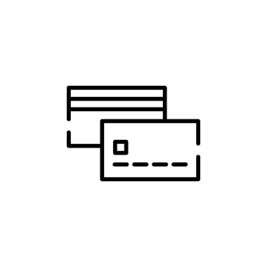 Credit Card, Payment Dotted Line Icon Vector Illustration Logo Template. Suitable For Many Purposes.
