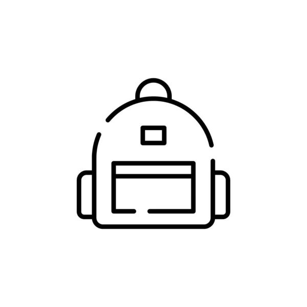 Backpack School Rucksack Knapsack Dotted Line Icon Vector Illustration Logo — 스톡 벡터