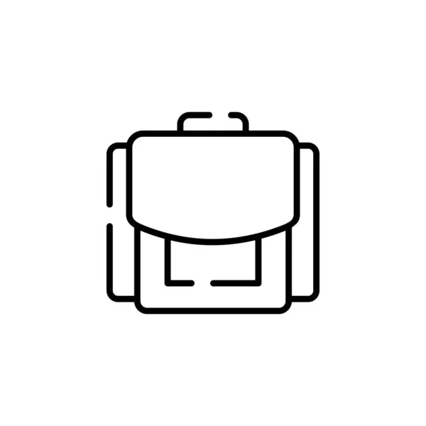 Backpack School Rucksack Knapsack Dotted Line Icon Vector Illustration Logo —  Vetores de Stock