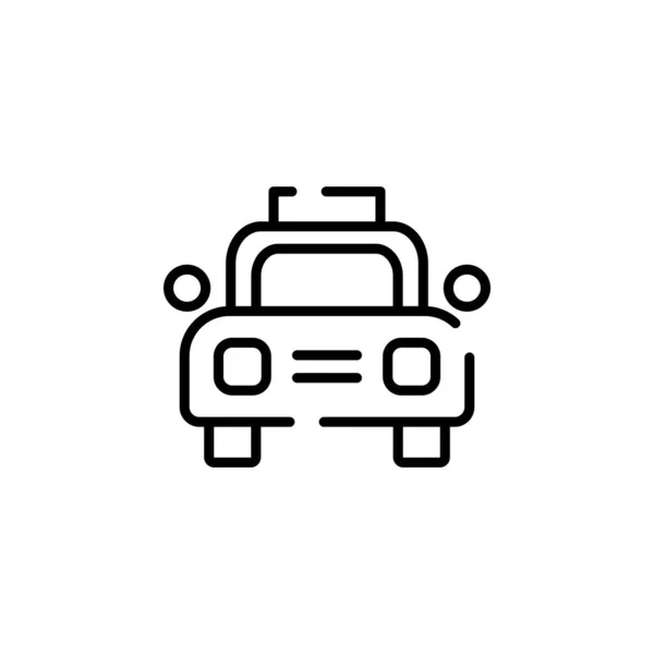 Cab Taxi Travel Transportation Dotted Line Icon Vector Illustration Logo — стоковый вектор