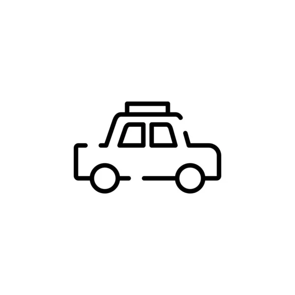 Cab Taxi Travel Transportation Dotted Line Icon Vector Illustration Logo — Stock Vector