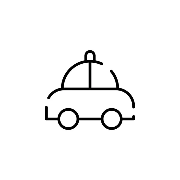 Cab Taxi Travel Transportation Dotted Line Icon Vector Illustration Logo — стоковый вектор