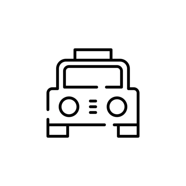 Cab Taxi Travel Transportation Dotted Line Icon Vector Illustration Logo — Vector de stock