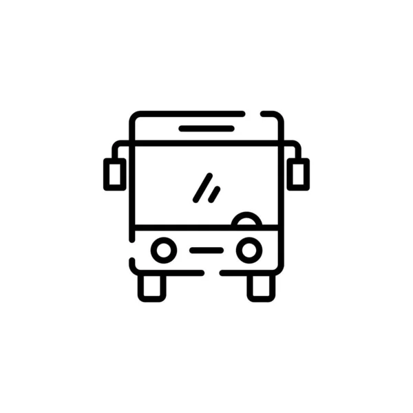Bus Autobus Public Transportation Dotted Line Icon Vector Illustration Logo — Stockvector