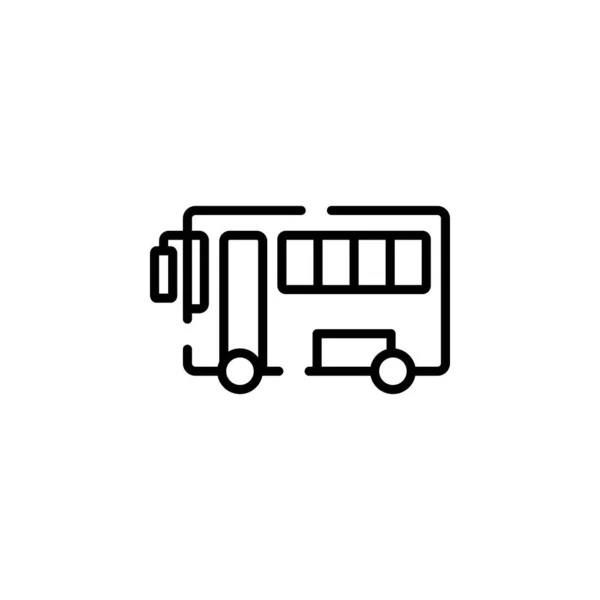 Bus Autobus Public Transportation Dotted Line Icon Vector Illustration Logo — Stockvektor