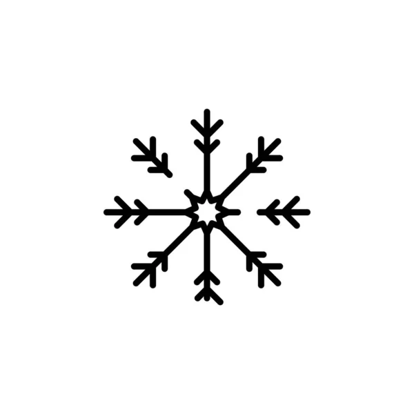 Winter Snowfall Snow Snowflake Dotted Line Icon Vector Illustration Logo — Vetor de Stock