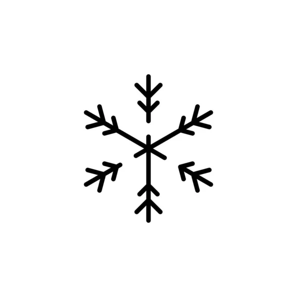 Winter Snowfall Snow Snowflake Dotted Line Icon Vector Illustration Logo — Vetor de Stock