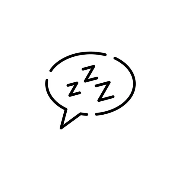 Sleep Nap Night Dotted Line Icon Vector Illustration Logo Template — Stock Vector
