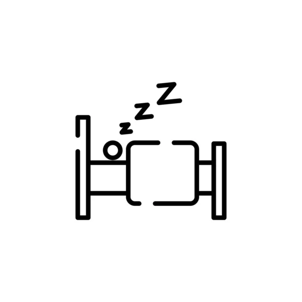 Sleep Nap Night Dotted Line Icon Vector Illustration Logo Template — Vector de stock