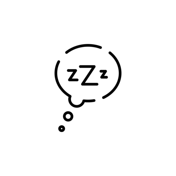 Sleep Nap Night Dotted Line Icon Vector Illustration Logo Template — Stock Vector