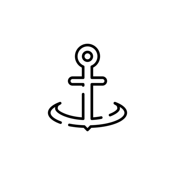 Anchor Port Dotted Line Icon Vector Illustration Logo Template Suitable — Wektor stockowy