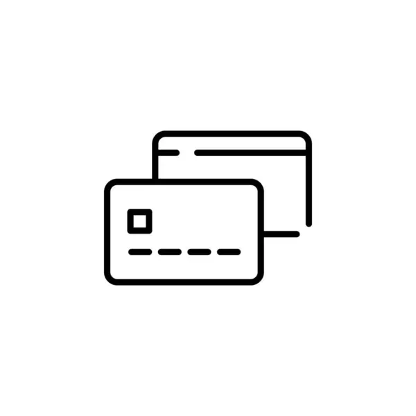 Credit Card Payment Dotted Line Icon Vector Illustration Logo Template — Vector de stock