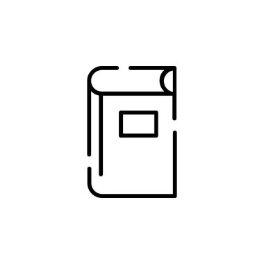 Book, Read, Library, Study Dotted Line Icon Vector Illustration Logo Template. Suitable For Many Purposes.