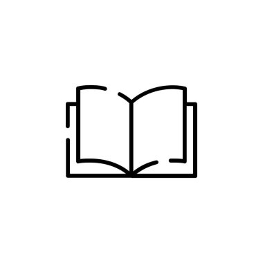 Book, Read, Library, Study Dotted Line Icon Vector Illustration Logo Template. Suitable For Many Purposes.
