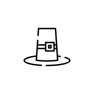 Hat, Accessory, Fashion Dotted Line Icon Vector Illustration Logo Template. Suitable For Many Purposes.