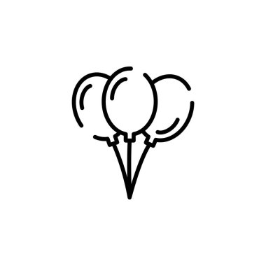 Balloon Dotted Line Icon Vector Illustration Logo Template. Suitable For Many Purposes.