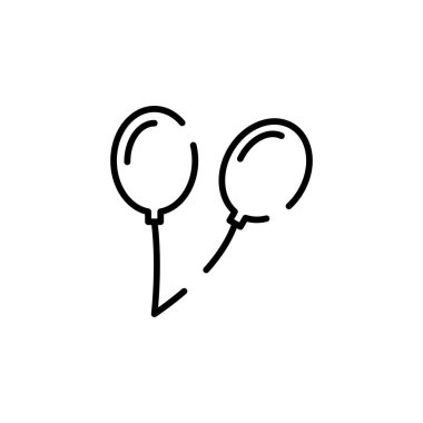 Balloon Dotted Line Icon Vector Illustration Logo Template. Suitable For Many Purposes.