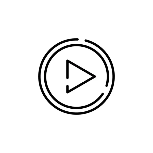 Video Play Film Player Movie Dotted Line Icon Vector Illustration — Διανυσματικό Αρχείο