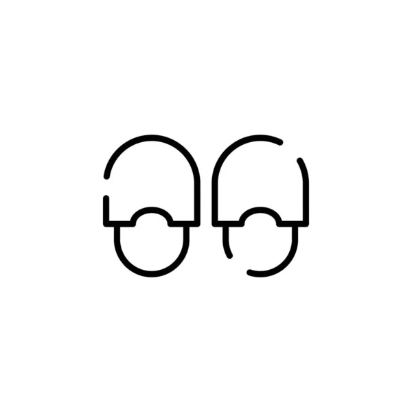 Sandaal Schoeisel Slipper Dotted Line Icon Vector Illustratie Logo Template — Stockvector