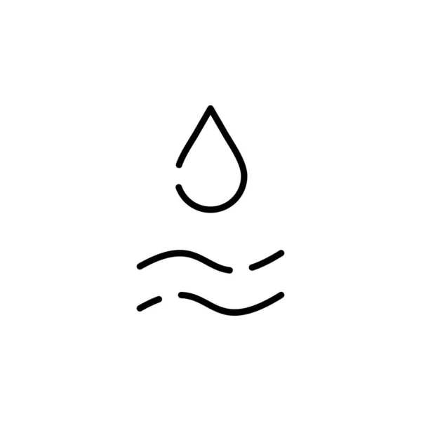 Plantilla Logotipo Ilustración Vectores Iconos Línea Puntos Líquidos Gota Agua — Vector de stock