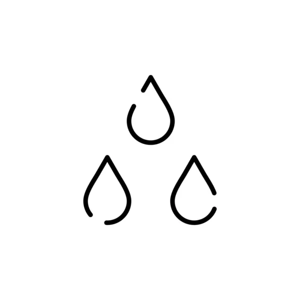 Wassertropfen Wasser Tröpfchen Liquid Dotted Line Icon Vector Illustration Logo — Stockvektor