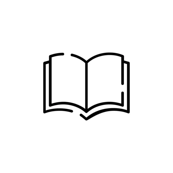 Book Read Library Study Dotted Line Icon Vector Illustration Logo — Stok Vektör