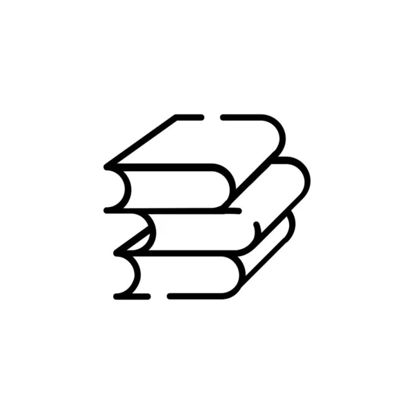 Book Read Library Study Dotted Line Icon Vector Illustration Logo — 图库矢量图片