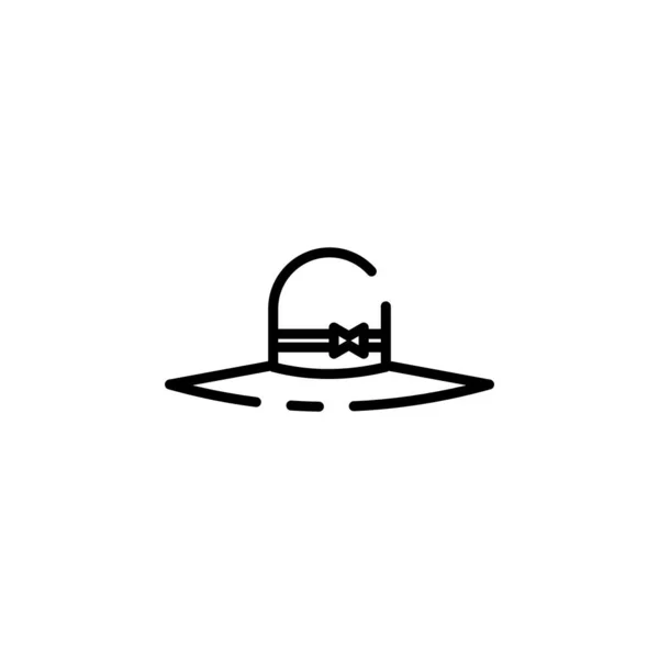 Hat Accessory Fashion Dotted Line Icon Vector Illustration Logo Template — Stockvektor