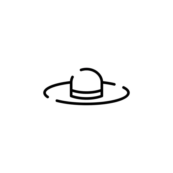 Hat Accessory Fashion Dotted Line Icon Vector Illustration Logo Template — Stockvector