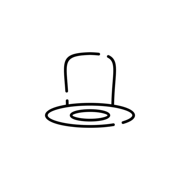 Шляпа Аксессуар Модная Точка Иконка Иконка Вектор Иллюстрации Логотип Подходит — стоковый вектор