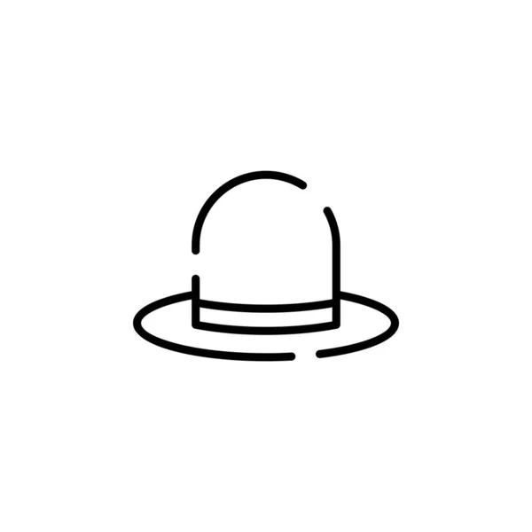 Hat Accessory Fashion Dotted Line Icon Vector Illustration Logo Template — Vetor de Stock