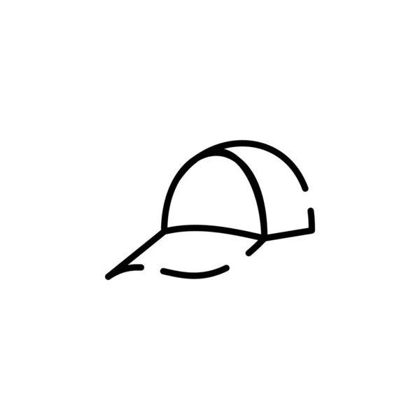 Hat Accessory Fashion Dotted Line Icon Vector Illustration Logo Template — Vetor de Stock