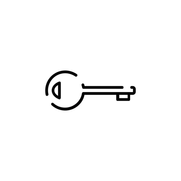 Key Dotted Line Icon Vector Illustration Logo Template Suitable Many — Stok Vektör