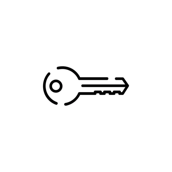 Key Dotted Line Icon Vector Illustration Logo Template Suitable Many — Wektor stockowy