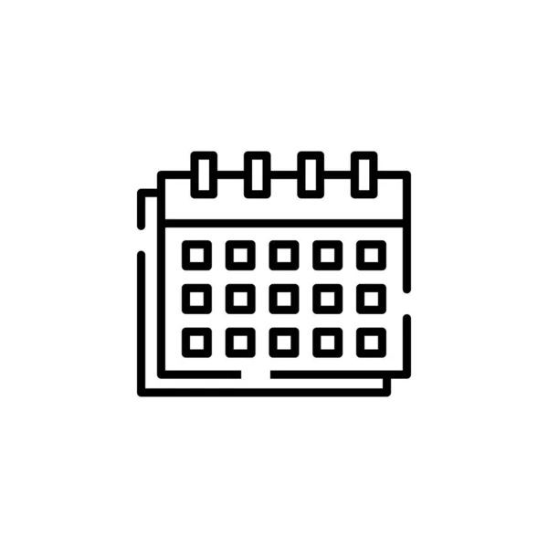 Kalendarz Harmonogram Data Dotted Line Icon Wektor Ilustracja Szablon Logo — Wektor stockowy