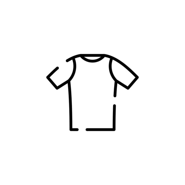 Camicia Moda Polo Abbigliamento Linea Punteggiata Icona Vettoriale Illustrazione Logo — Vettoriale Stock