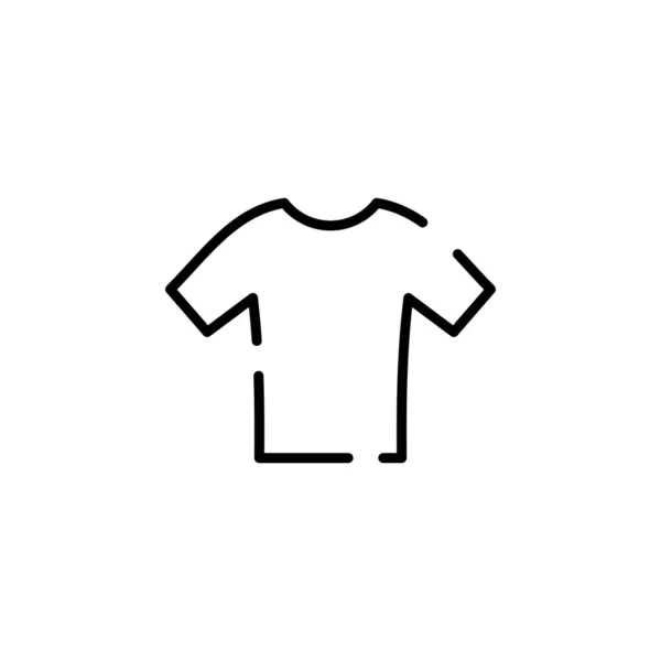 Camicia Moda Polo Abbigliamento Linea Punteggiata Icona Vettoriale Illustrazione Logo — Vettoriale Stock