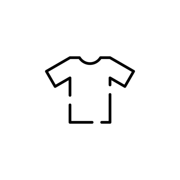 Modèle Logo Illustration Vectorielle Icône Ligne Pointillée Chemise Mode Polo — Image vectorielle