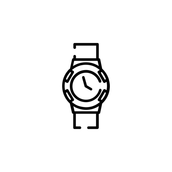 Uhr Armbanduhr Uhr Gepunktete Linie Icon Vector Illustration Logo Template — Stockvektor