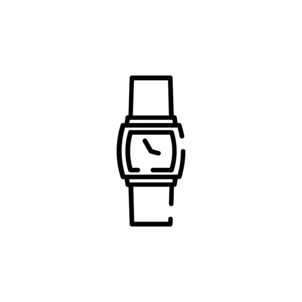 Horloge Polshorloge Klok Stippellijn Icoon Vector Illustratie Logo Template Geschikt — Stockvector