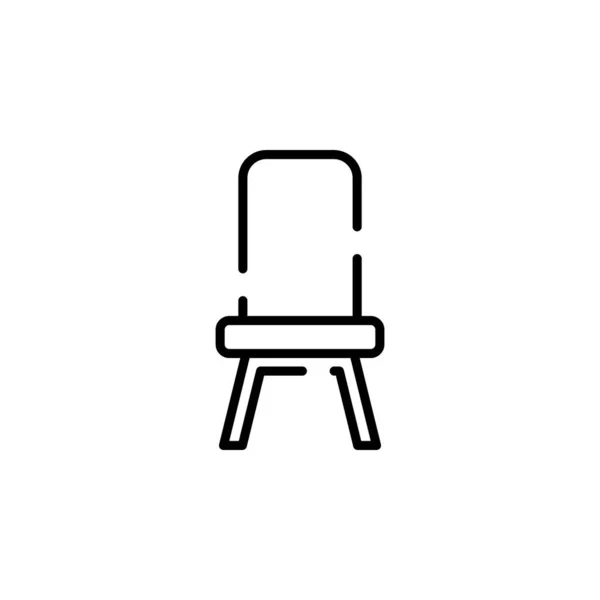 Cadeira Assento Pontilhado Linha Ícone Vetor Ilustração Logotipo Modelo Adequado —  Vetores de Stock