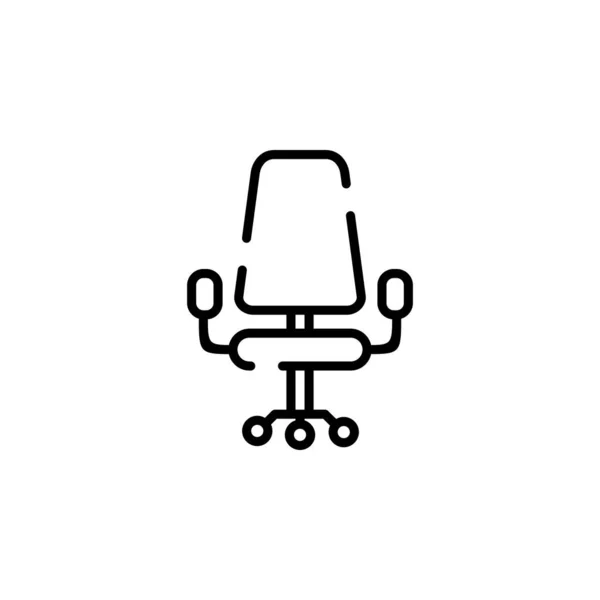 Cadeira Assento Pontilhado Linha Ícone Vetor Ilustração Logotipo Modelo Adequado — Vetor de Stock