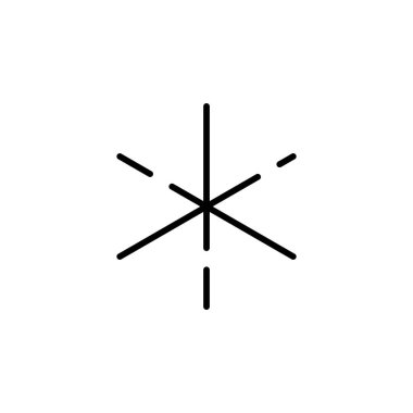 Yıldızlar, Gece Noktalı Satır Simge Vektör İllüstrasyon Logo Şablonu. Birçok Amaç İçin Uygun.