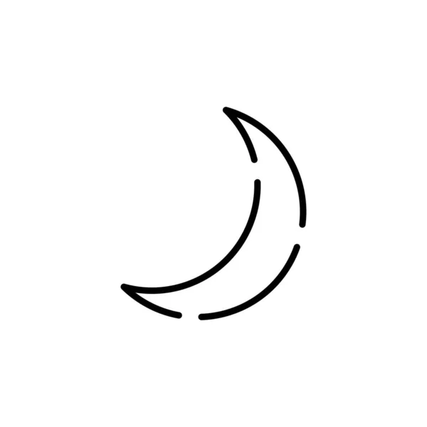 Moon Night Moonlight Midnight Dotted Line Icon Vector Illustration Logo — Stock Vector