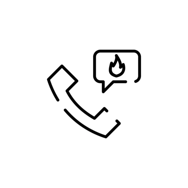 Call Centre Telephone Dotted Line Icon Vector Illustration Logo Template — Vetor de Stock