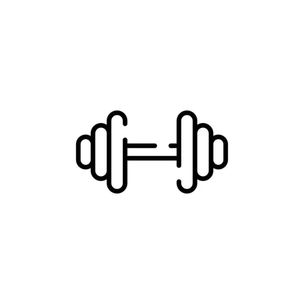 Gym Fitness Weight Dotted Line Icon Vector Illustration Logo Template — Stock Vector